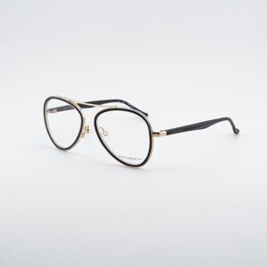 Donna Karan DO5006 002 Eyeglasses - Black/Gold 54mm Aviator Frame